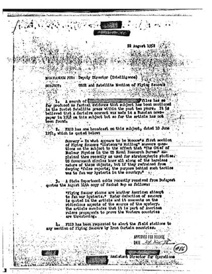 Documentos OVNI de la CIA