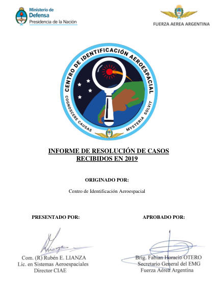 Resoluciones OVNI 2019