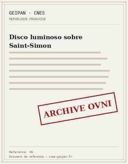 Disco luminoso sobre Saint-Simon
