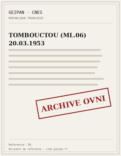 TOMBOUCTOU (ML.06) 20.03.1953