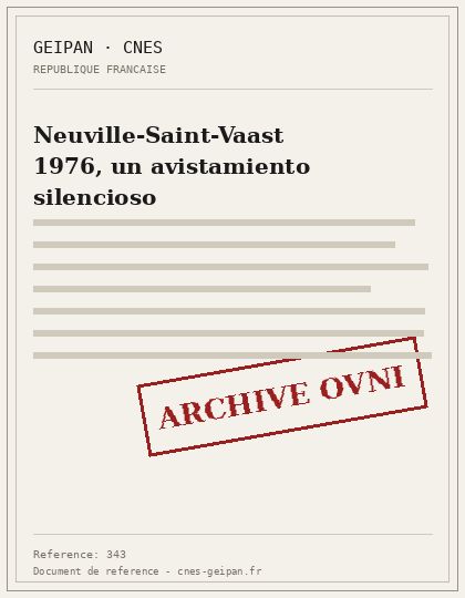 Neuville-Saint-Vaast 1976, un avistamiento silencioso