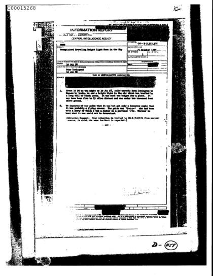 OVNI en 1947 y la CIA