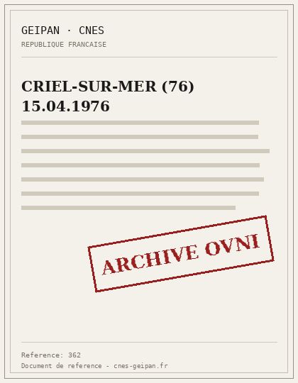CRIEL-SUR-MER (76) 15.04.1976