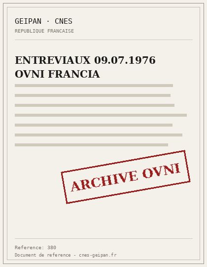 ENTREVIAUX 09.07.1976 OVNI FRANCIA