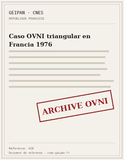Caso OVNI triangular en Francia 1976
