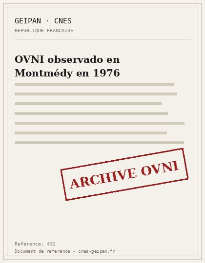 OVNI observado en Montmédy en 1976