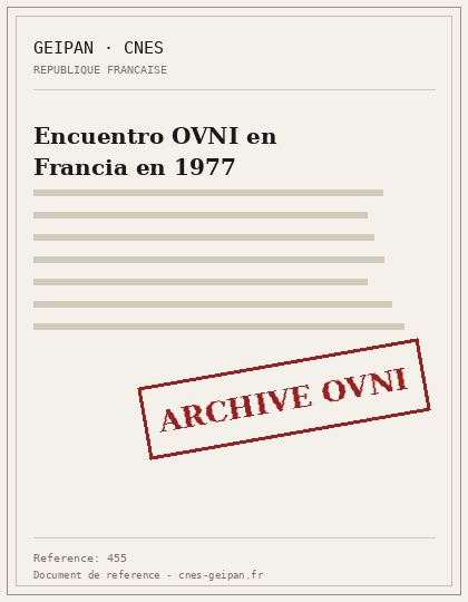Encuentro OVNI en Francia en 1977