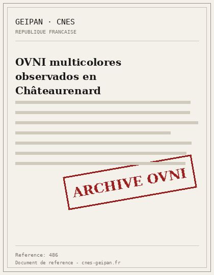 OVNI multicolores observados en Châteaurenard