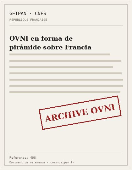 OVNI en forma de pirámide sobre Francia