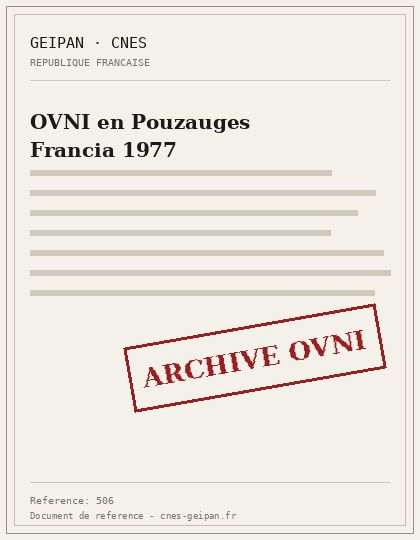 OVNI en Pouzauges Francia 1977