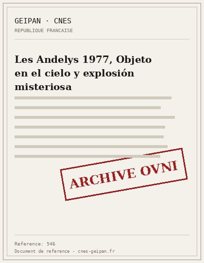 Les Andelys 1977, Objeto en el cielo y explosión misteriosa