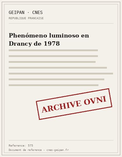 Phenómeno luminoso en Drancy de 1978