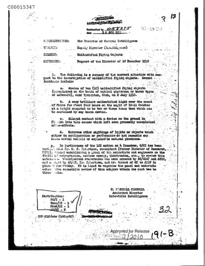 Documentos OVNI de la CIA