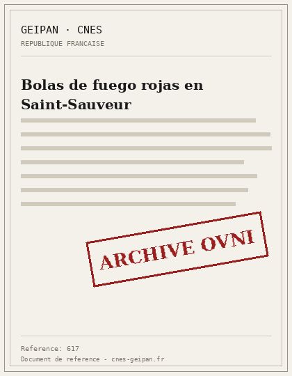 Bolas de fuego rojas en Saint-Sauveur
