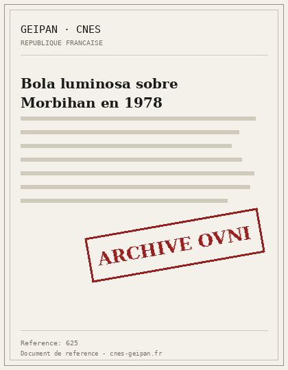 Bola luminosa sobre Morbihan en 1978