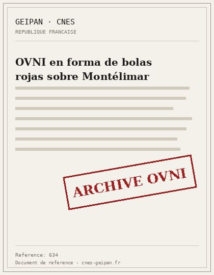 OVNI en forma de bolas rojas sobre Montélimar
