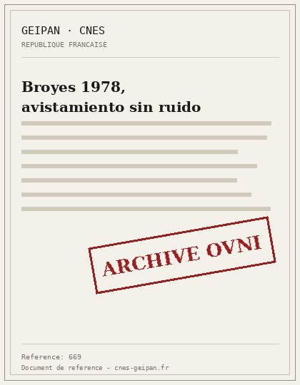 Broyes 1978, avistamiento sin ruido