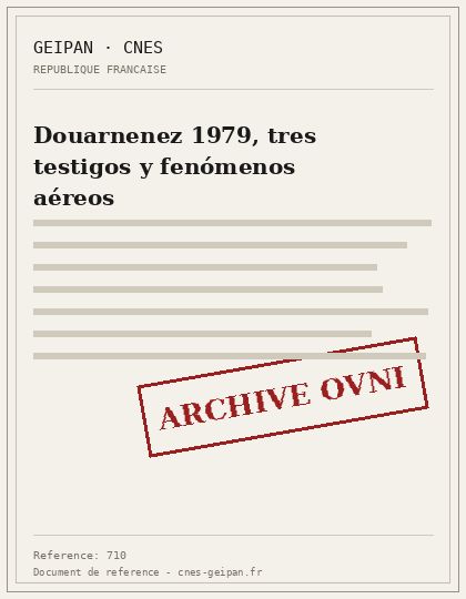 Douarnenez 1979, tres testigos y fenómenos aéreos