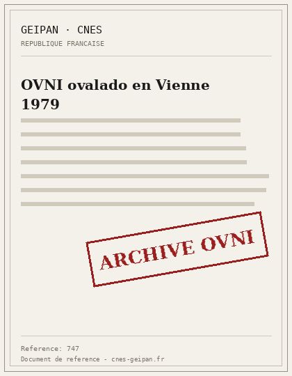 OVNI ovalado en Vienne 1979
