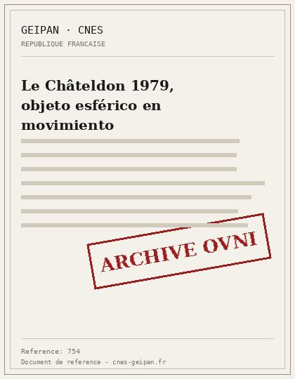 Le Châteldon 1979, objeto esférico en movimiento