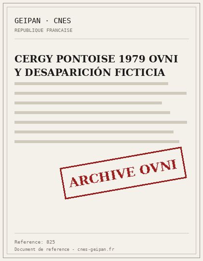 CERGY PONTOISE 1979 OVNI Y DESAPARICIÓN FICTICIA