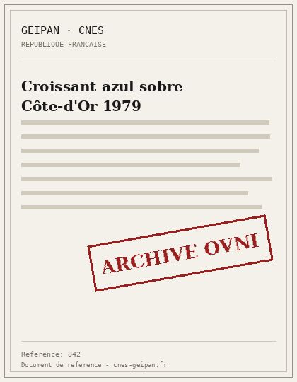 Croissant azul sobre Côte-d'Or 1979