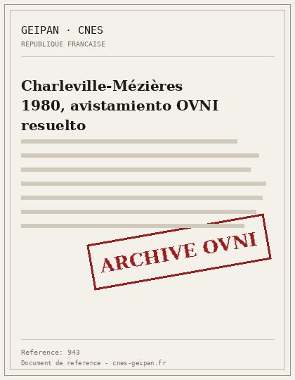 Cohetes de señalización confundidos con OVNIs en Charleville-Mézières