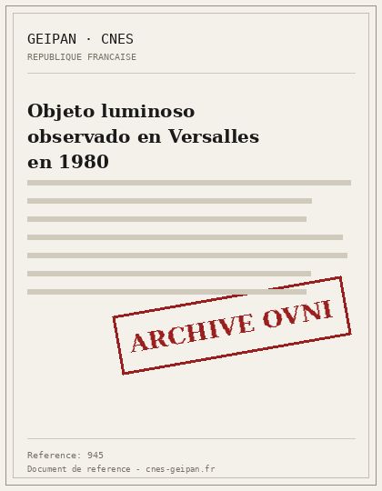 Destello silencioso sobre Versalles