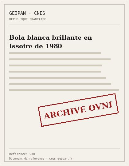 Bola blanca deslumbrante en Issoire