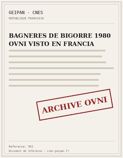 Forma circular silenciosa sobre Bagnères-de-Bigorre