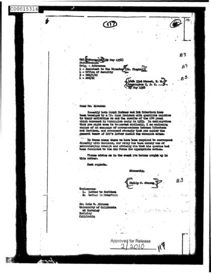 Cartas de la CIA sobre OVNI