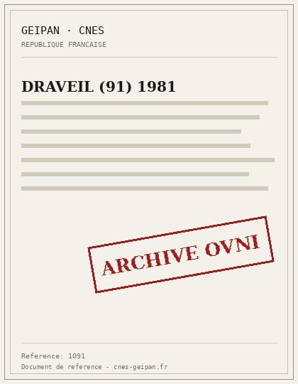 Formation of bright circular objects over Draveil in 1981