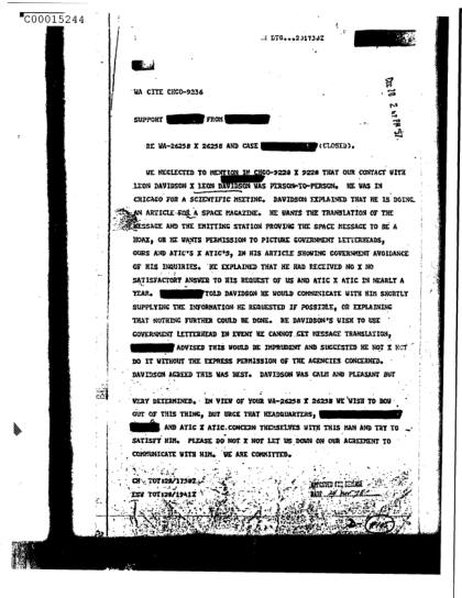 Un periodista investiga un mensaje espacial