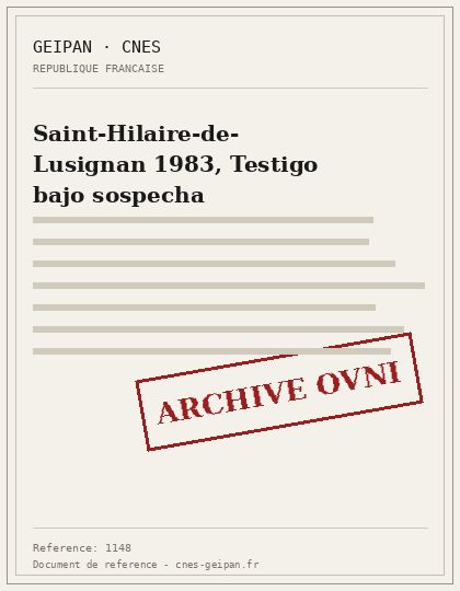 Encuentro dudoso con un haz de luz en Saint-Hilaire-de-Lusignan, 1983