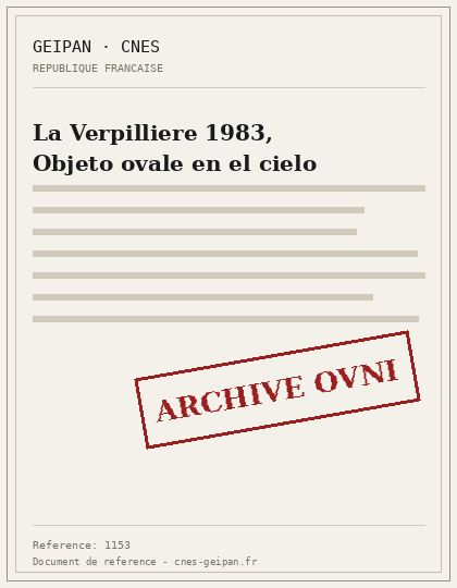 Objeto ovalado lento sobre Isère atribuido a un globo sonda, 1983
