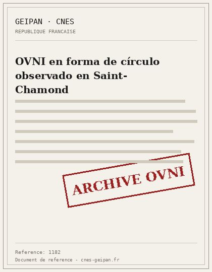 Objeto luminoso con movimiento en espiral sobre Saint-Chamond