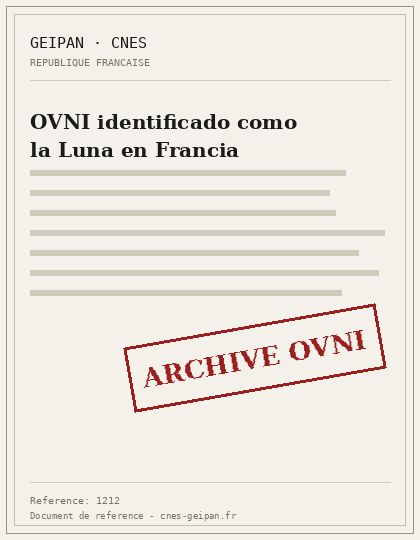 Fenómeno rojizo en Oise identificado como la Luna en 1984