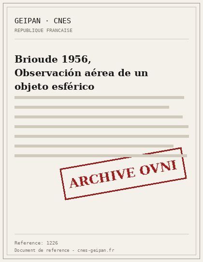 Pilotos persiguen un globo estratosférico sobre Brioude en 1956