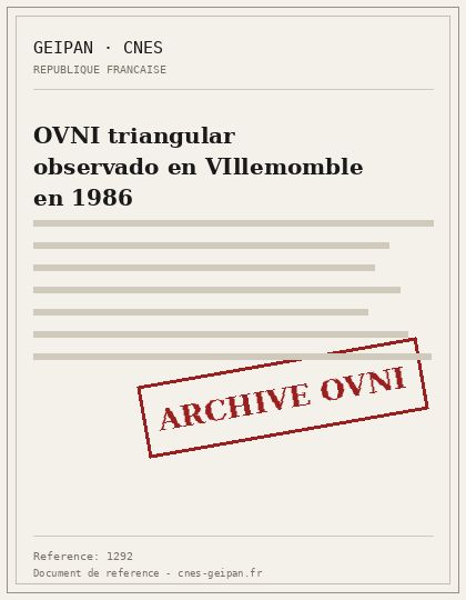 Triángulo veloz y silencioso sobre Villemomble