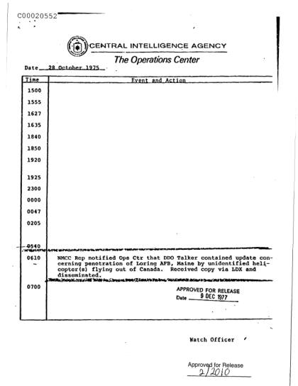OVNI y la CIA en 1975