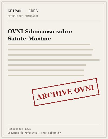 Objeto alargado, rápido y silencioso sobre Sainte-Maxime