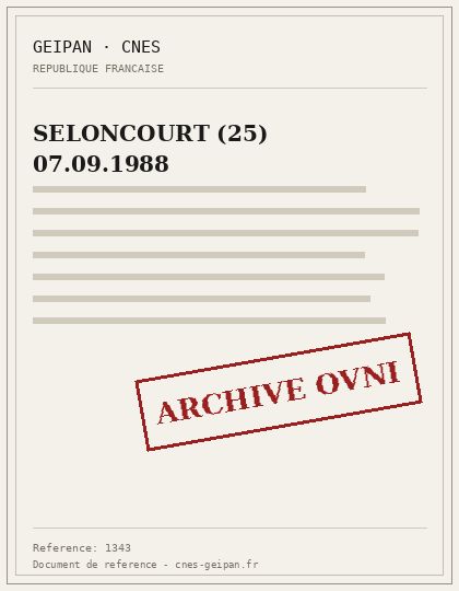 Bola brillante con estela sobre Seloncourt en 1988