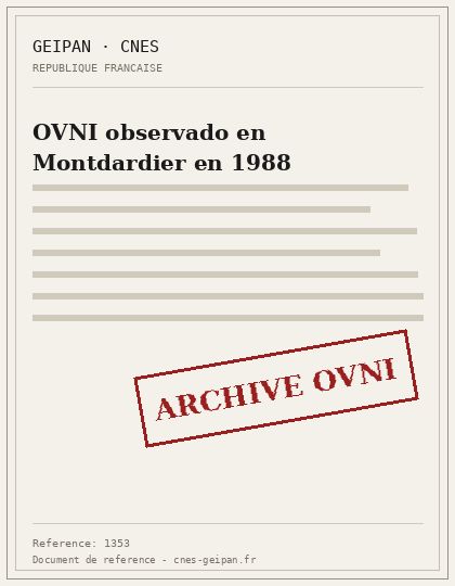 La Luna confundida con un OVNI en Montdardier en 1988