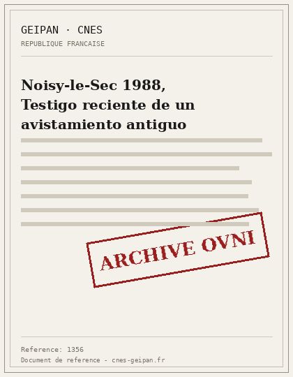 Testimonio tardío en Noisy-le-Sec posiblemente vinculado al Cosmos 1954