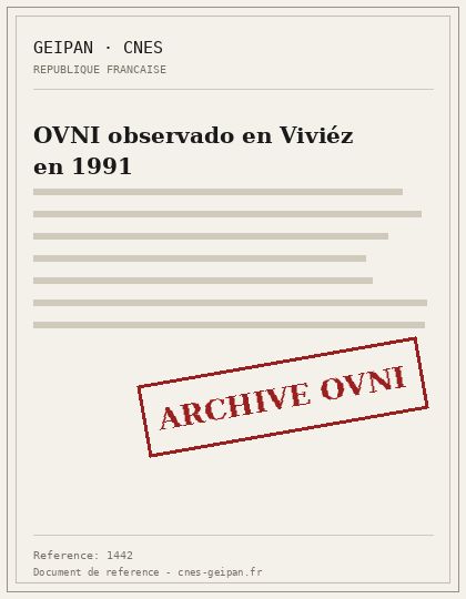 Viviéz 1991, punto luminoso recurrente al anochecer
