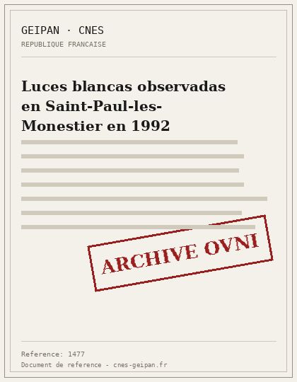 Saint-Paul-lès-Monestier 1992, dos avistamientos del mismo testigo