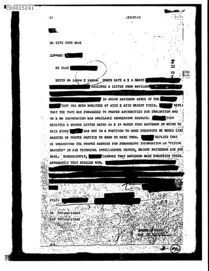 CIA y documentos OVNI