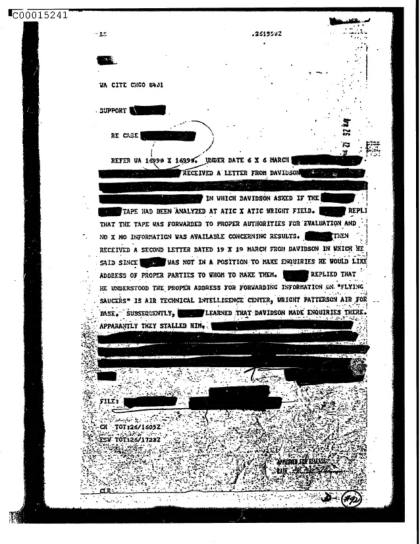 CIA y OVNI en 1953