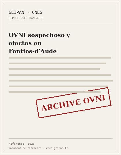 Objeto oscuro con efectos físicos en Fontiès-d'Aude