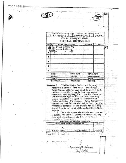 La CIA y los informes OVNI